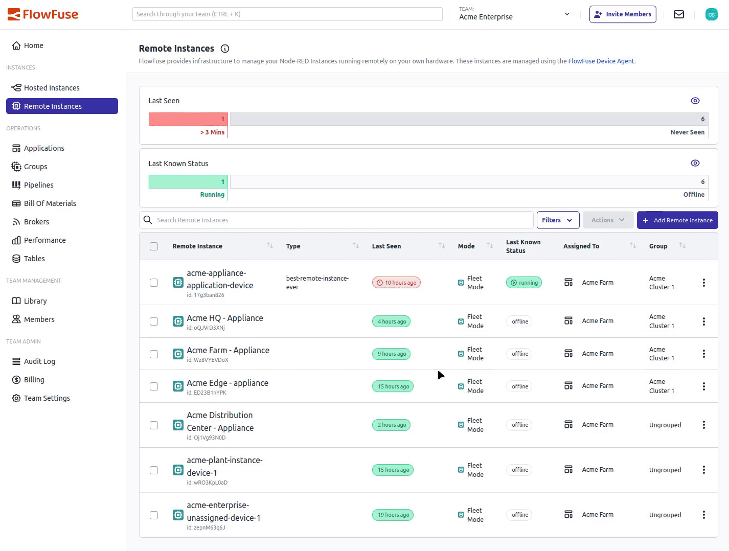 Bulk Device Group Management Interface